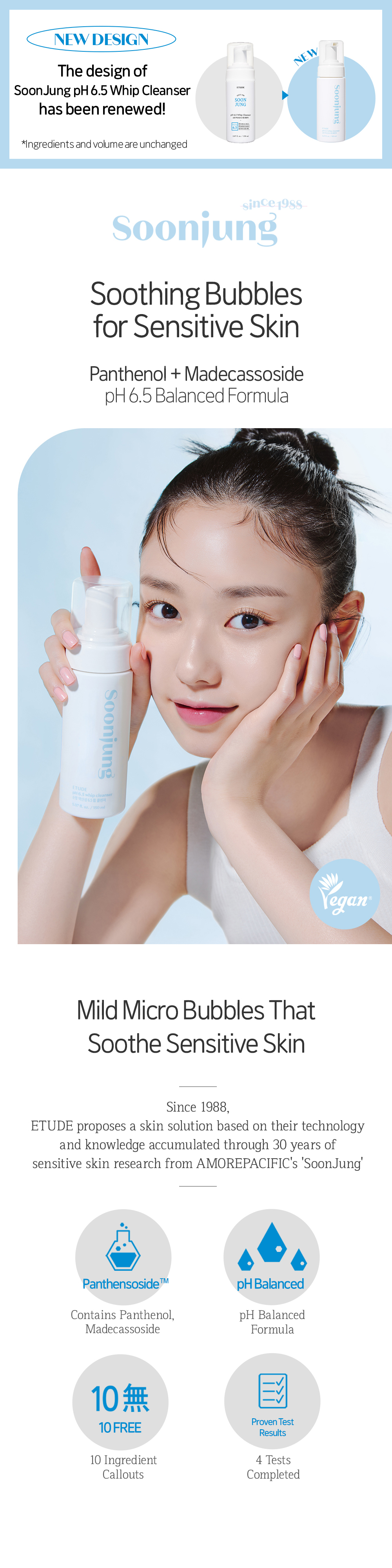 Etude House Soon Jung PH 6.5 Whip Cleanser