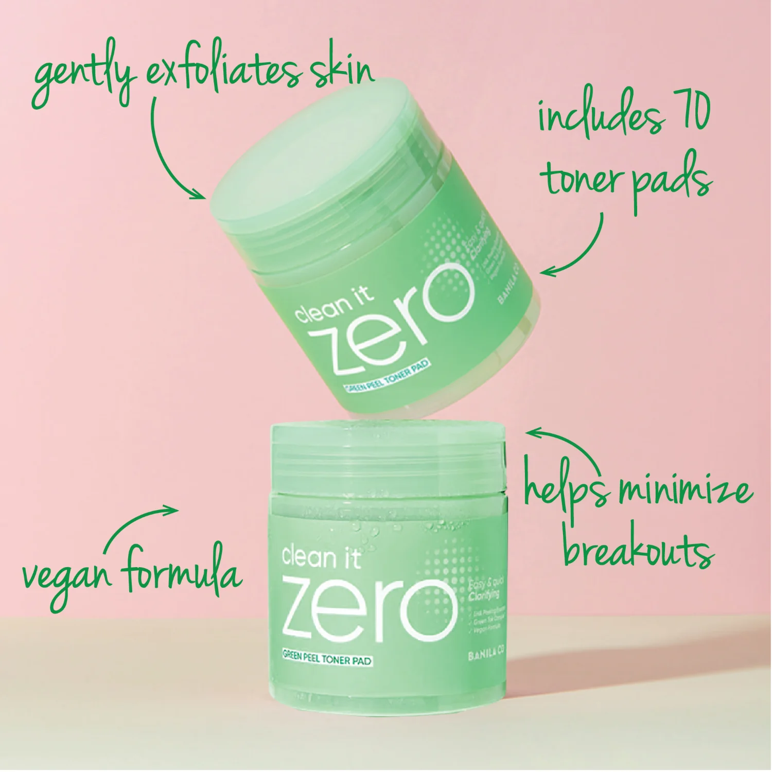 Banila Co Clean It Zero Green Peel Toner Pad 70pcs