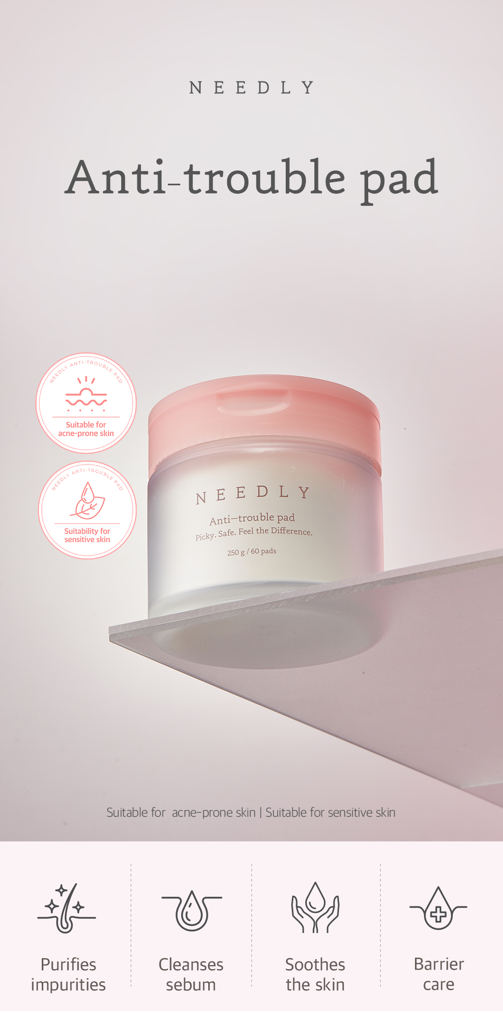 Needly Anti-trouble Pad 60 Pads