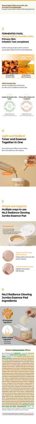 Load image into Gallery viewer, Numbuzin No.3 Radiance Glowing Jumbo Essence Pad 70ea
