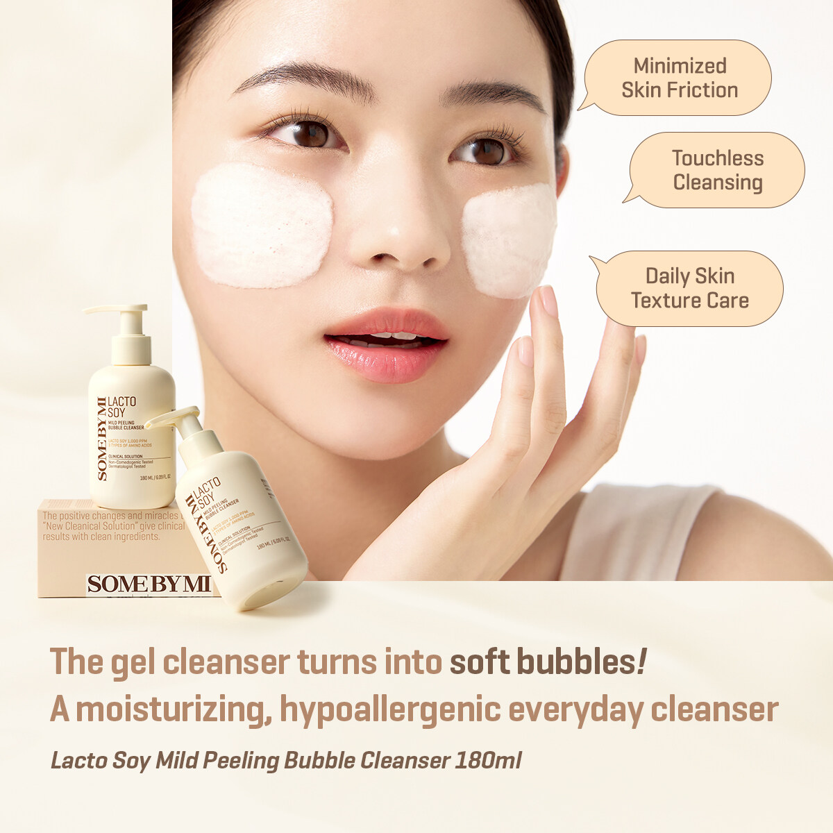 Some By Mi Lactosoy Mild Bubble Peeling Cleanser 180ml