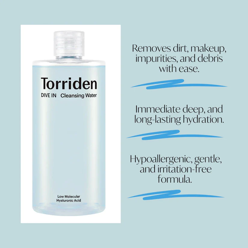 Torriden Dive-In Low Molecule Hyaluronic Acid Cleansing Water 400ml