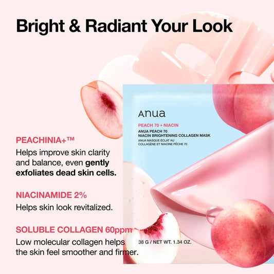 Anua Peach 70 Niacin Brightening Collagen Mask 1Pc