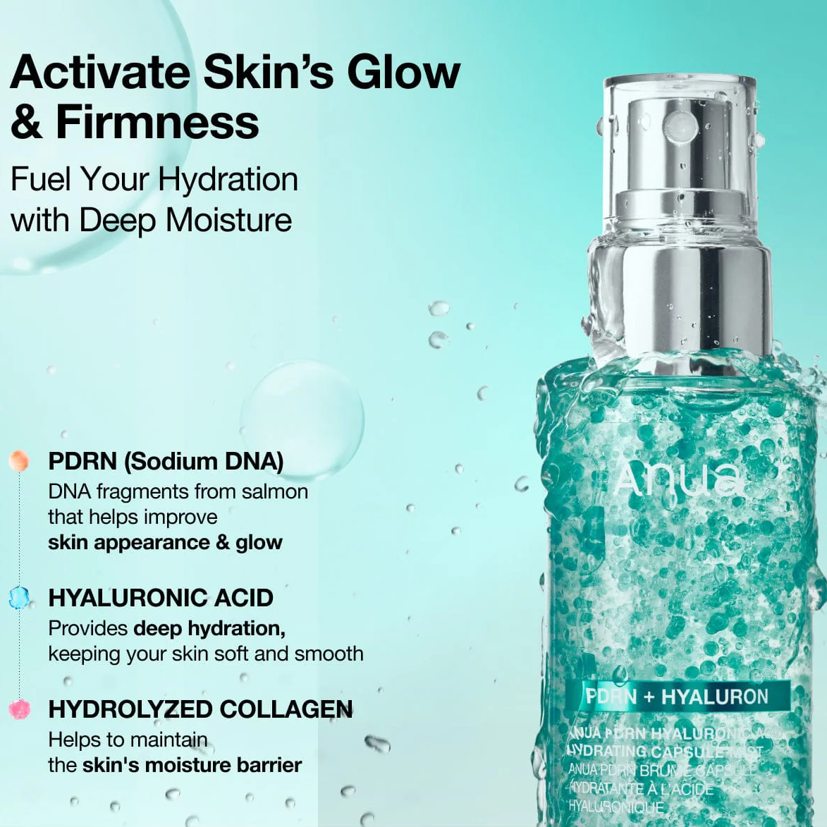 Anua Pdrn Hyaluronic Acid Hydrating Capsule Mist 100ml
