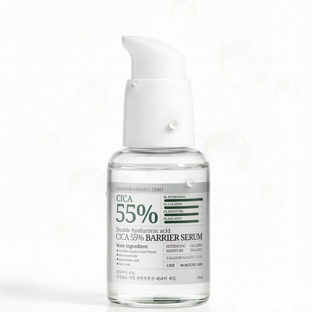 Salim Baekseo Double Hyaluronic Acid Cica 55% Barrier Serum 30ml