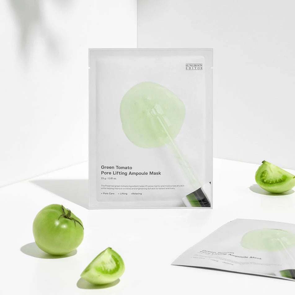 Sungboon Editor Green Tomato NMN Pore Lifting Ampoule Mask 1Pc