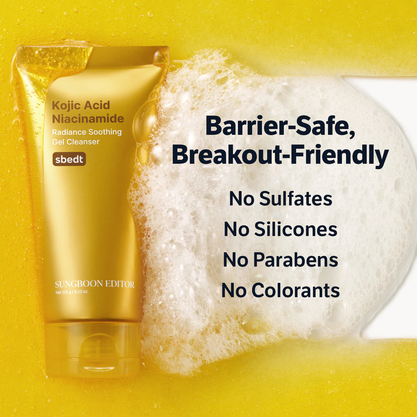 Sungboon Editor Kojic Acid Niacinamide Radiance Soothing Gel Cleanser 120g