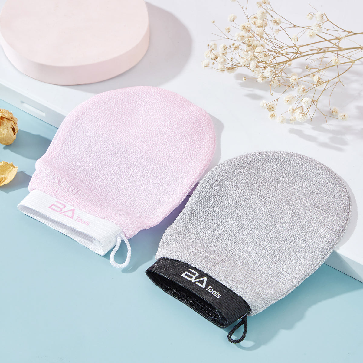 BA Tools Exfoliating Face Mitt Grey