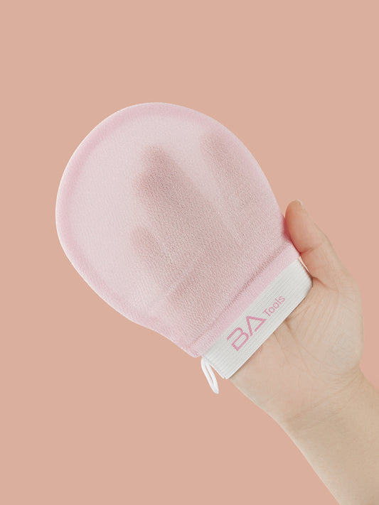 BA Tools Exfoliating Face Mitt Pink