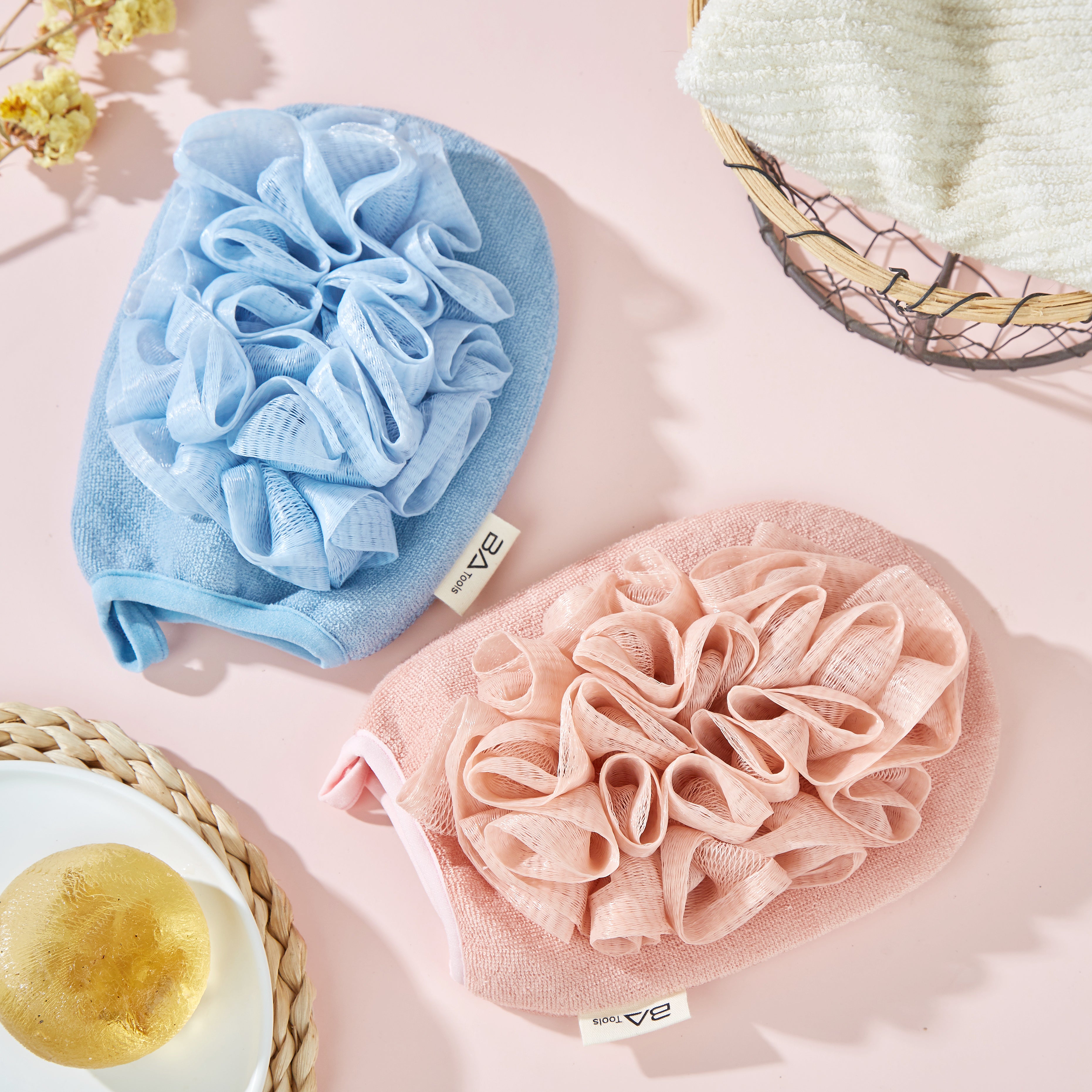 BA Tools Bath Flower Bath Ball With Exfoliating