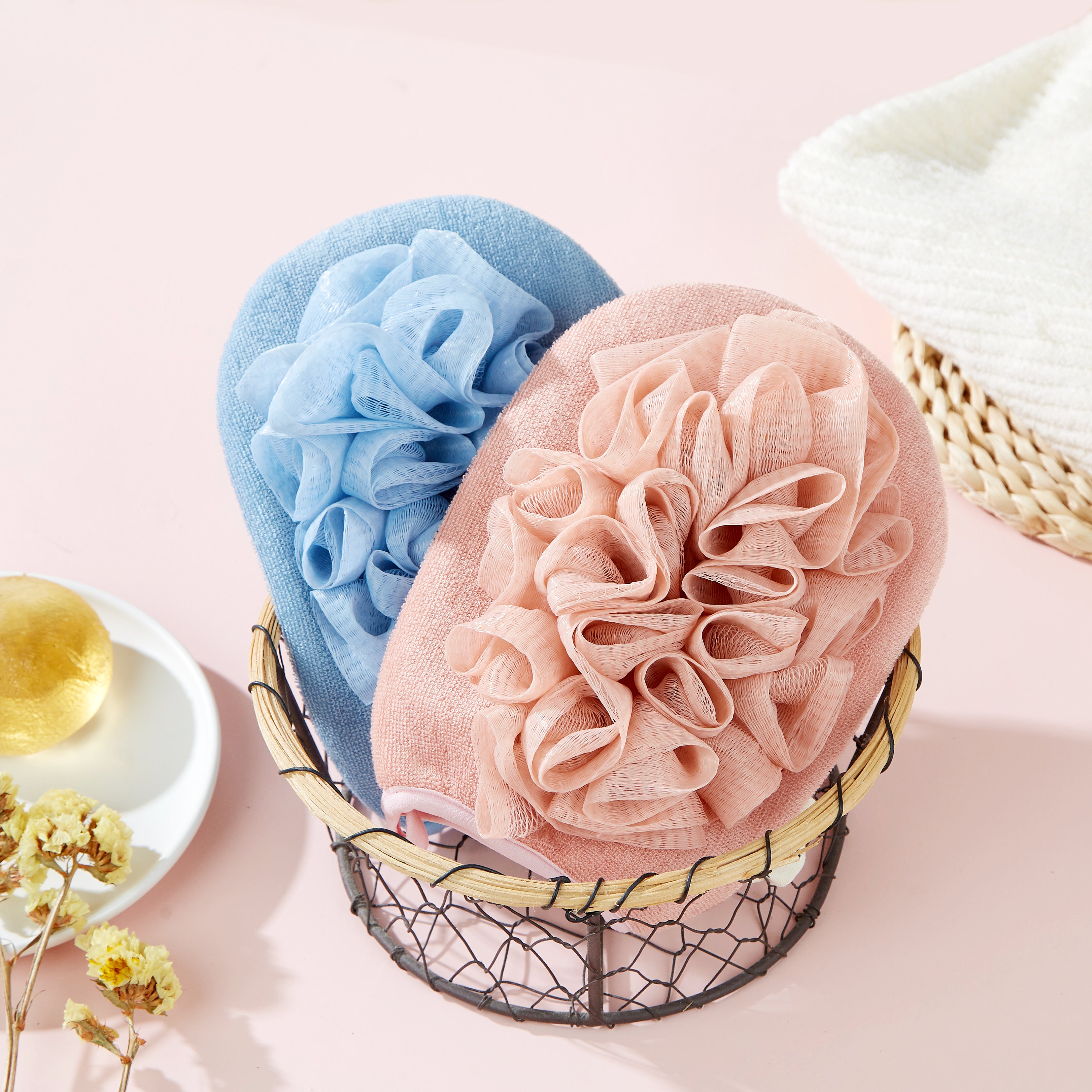 BA Tools Bath Flower Bath Ball With Exfoliating