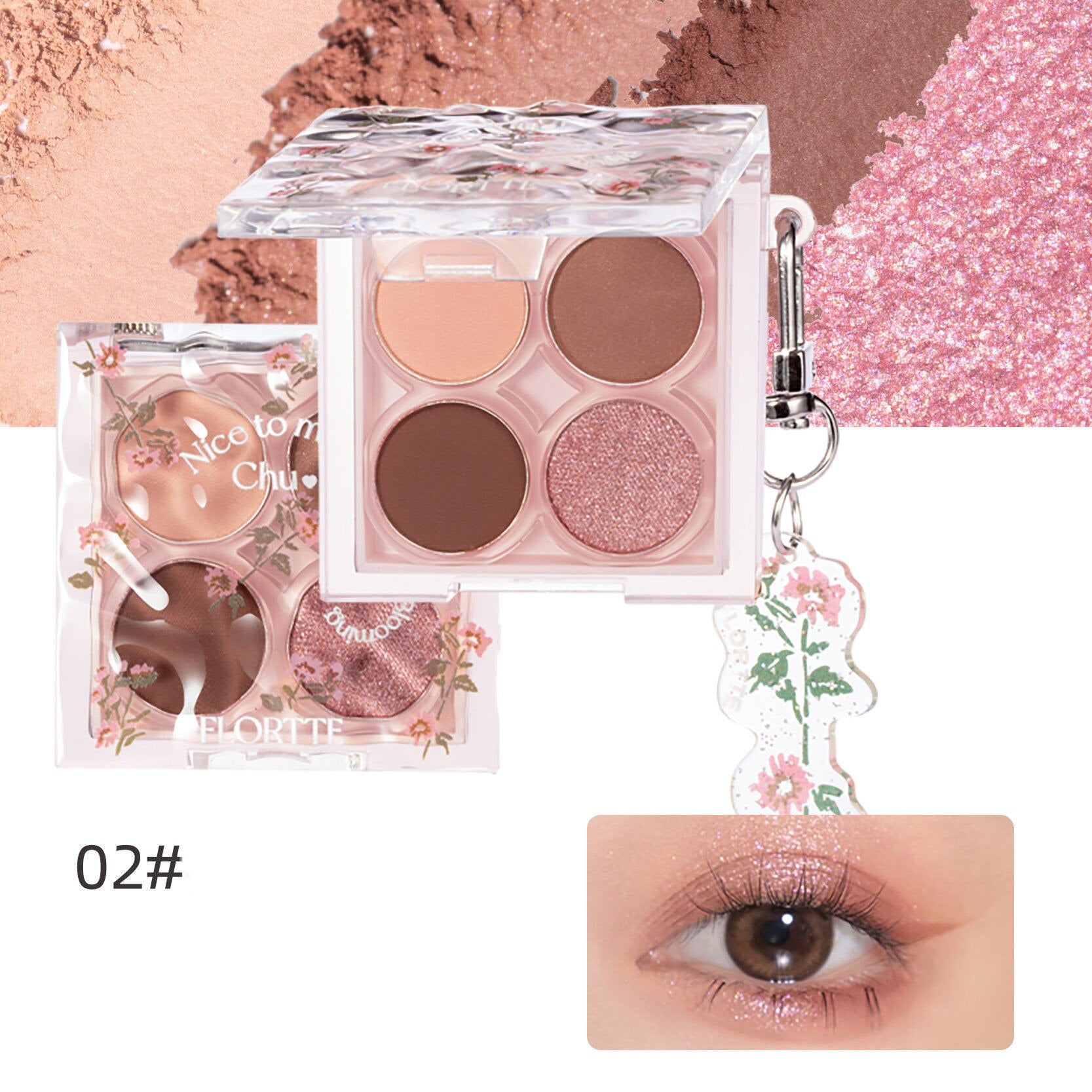 Flortte Nice to Meet Chu 4-color Eyeshadow Palette 4g – W Cosmetics