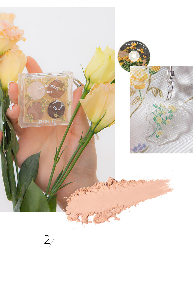 Flortte Nice to Meet Chu 4-color Eyeshadow Palette 4g