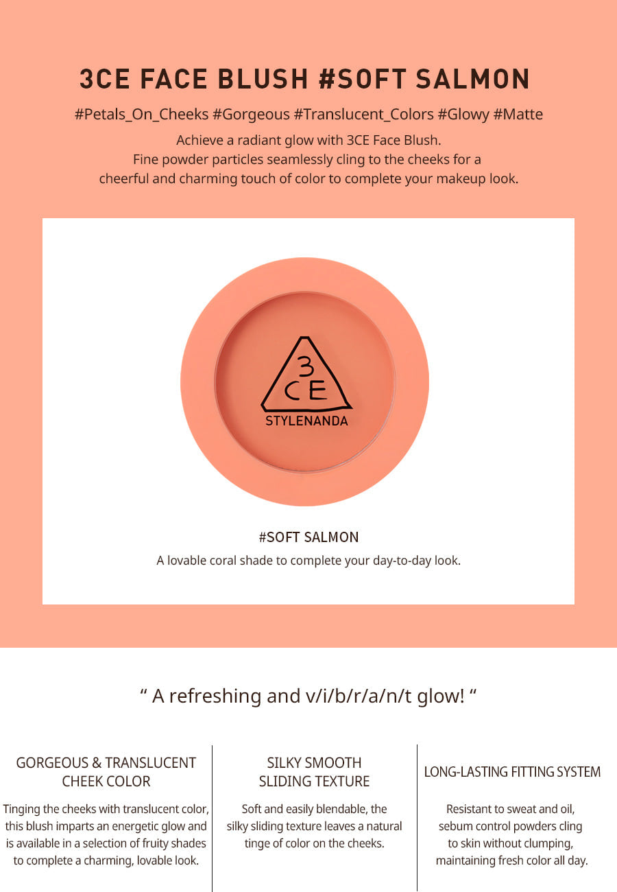 3CE Stylenanda Face Blush #Soft Salmon