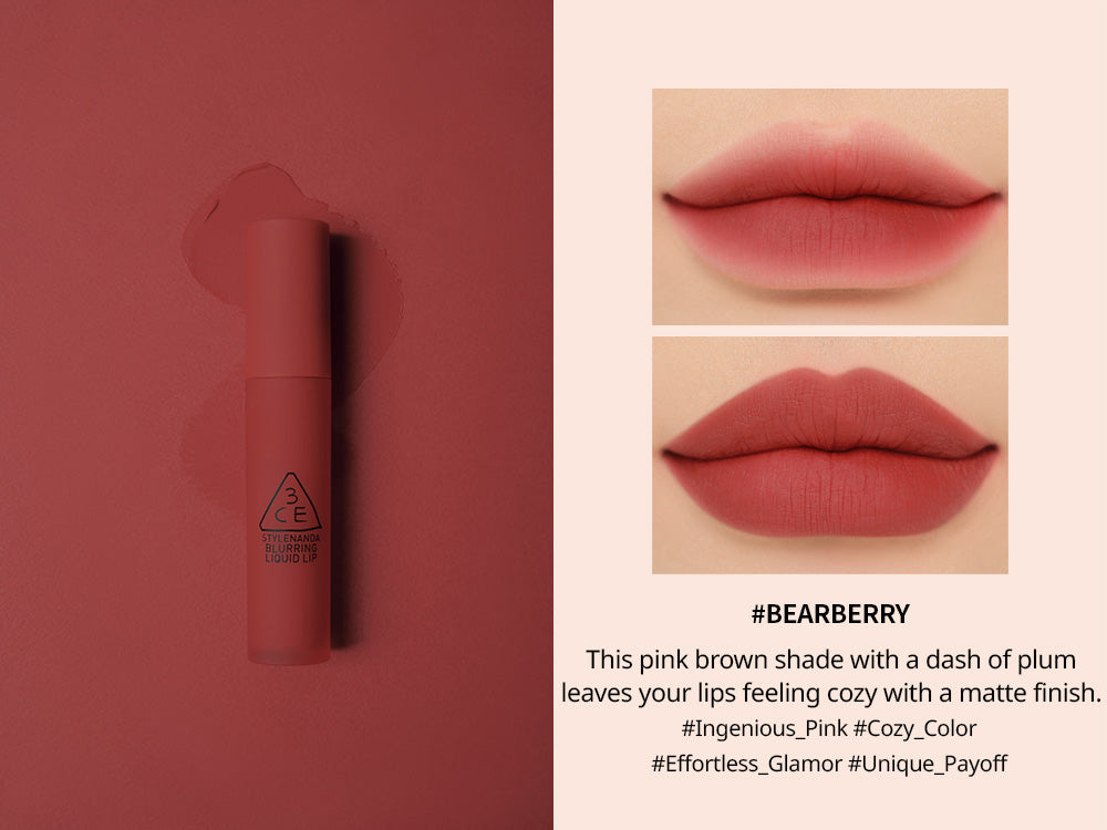 3CE Blurring Liquid Lip #Bearberry