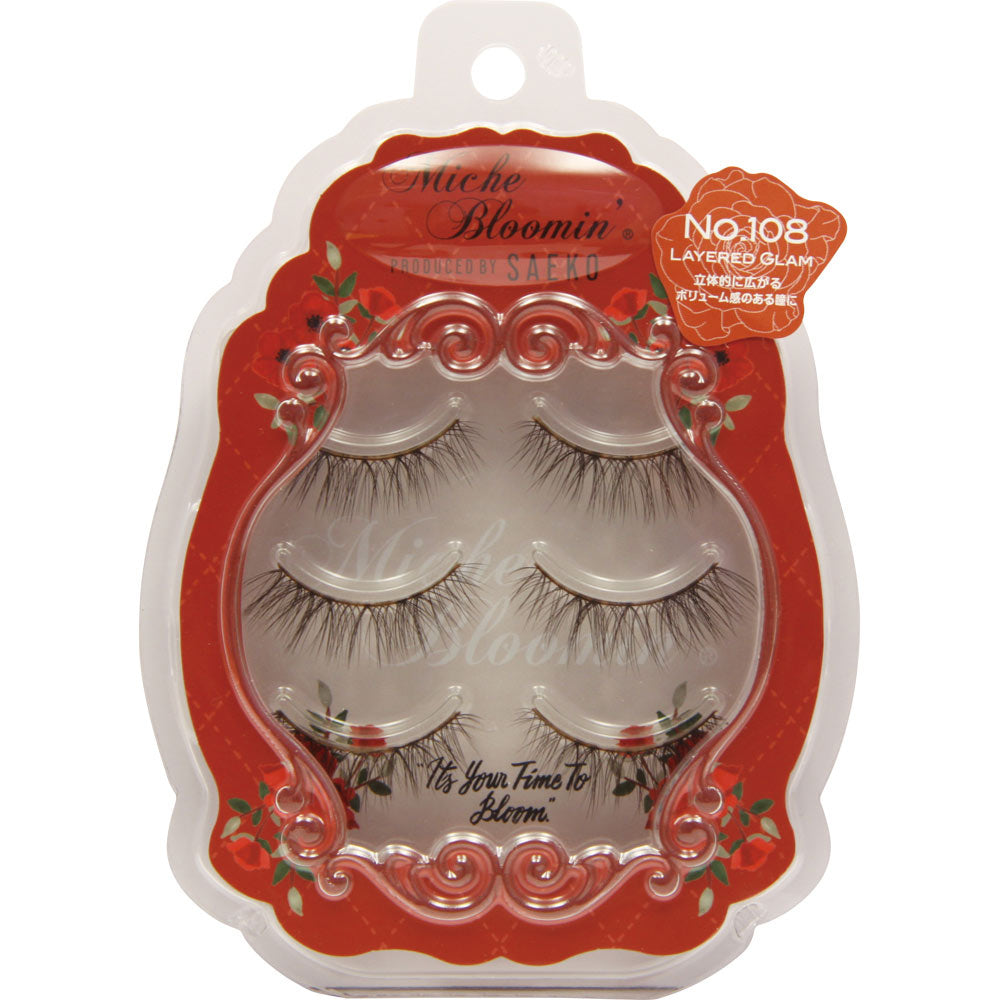 Miche Bloomin Eyelash No. 108 Layered Glam Produced by Saeko