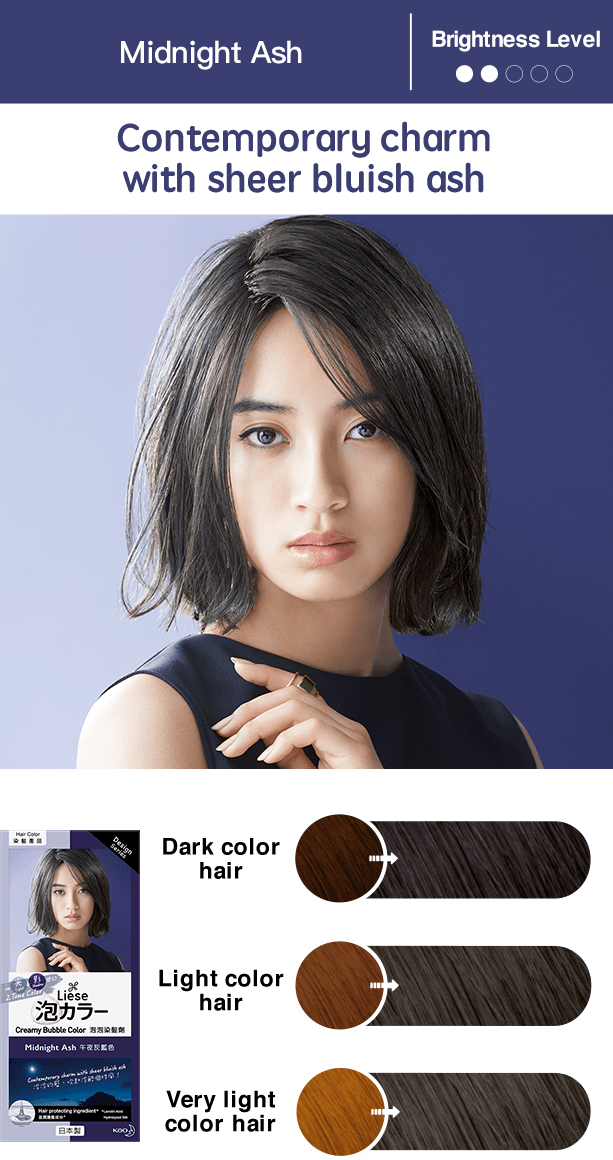 Kao Liese Prettia Bubble Hair Color ( Midnight Ash)