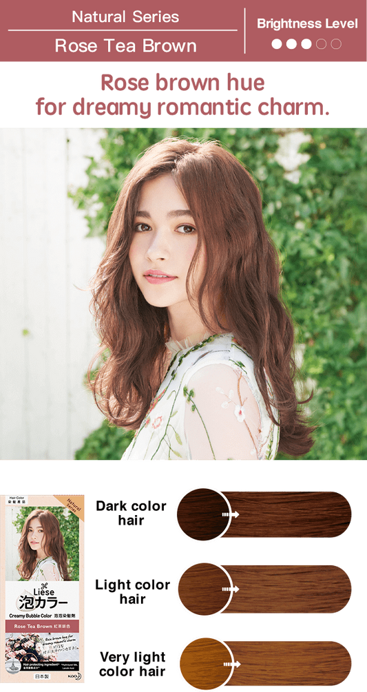 Kao Liese Prettia Bubble Hair Color (Provence Rose - Tea Brown)