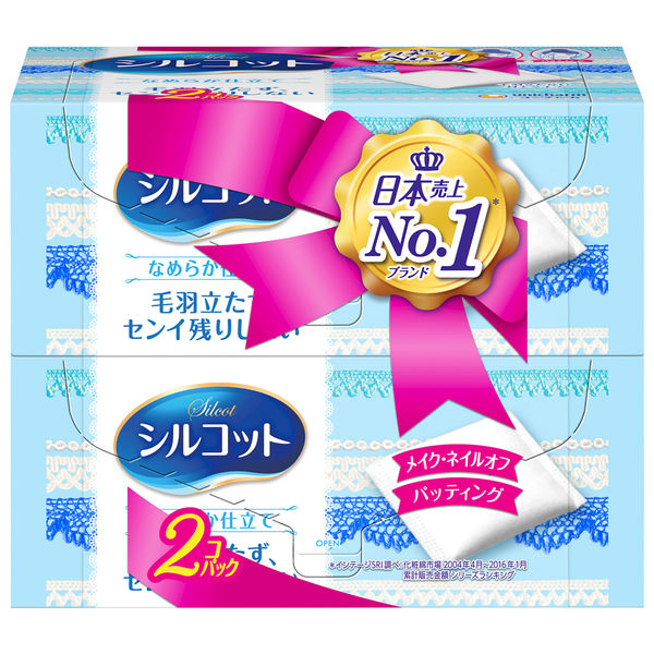 Unicharm Silcot Cotton Pad 82 pieces x 2 boxes