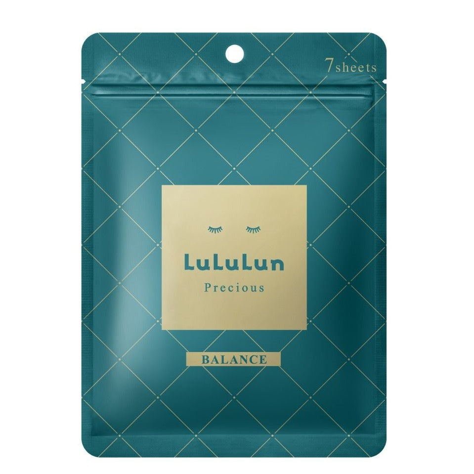 Lululun Precious Sheet Mask Balance (Green) 4KS 7 Sheets