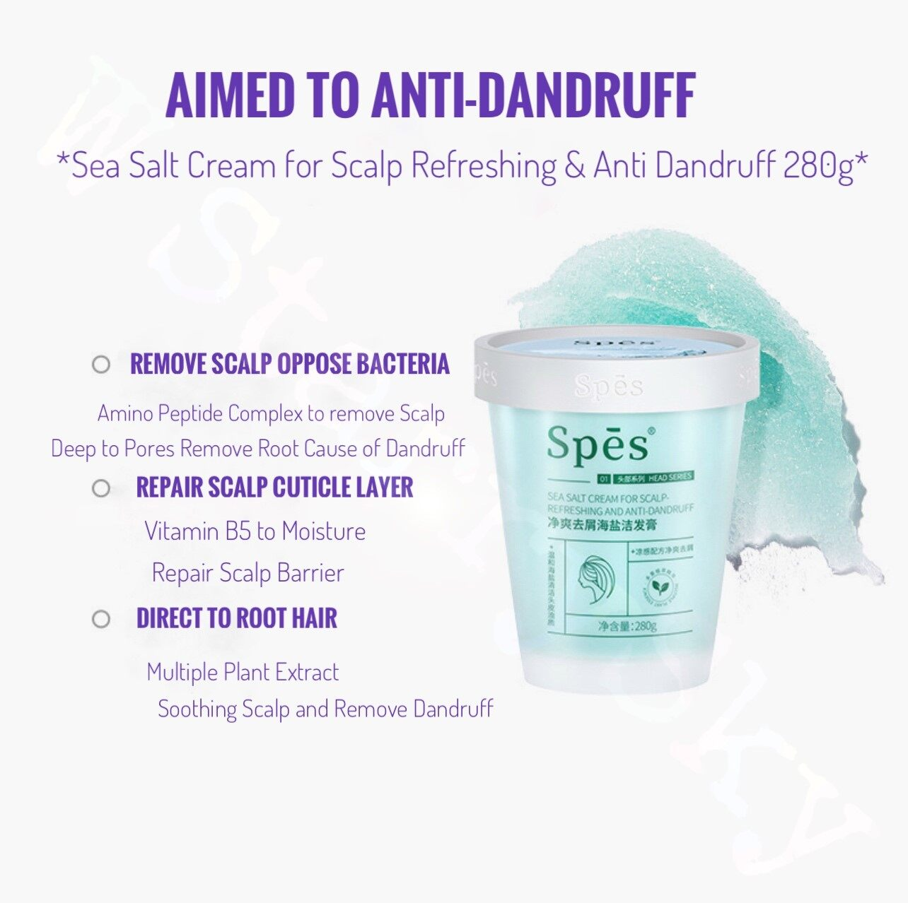 Spes Scalp-cleansing and Hair-puffy Sea Salt Cream