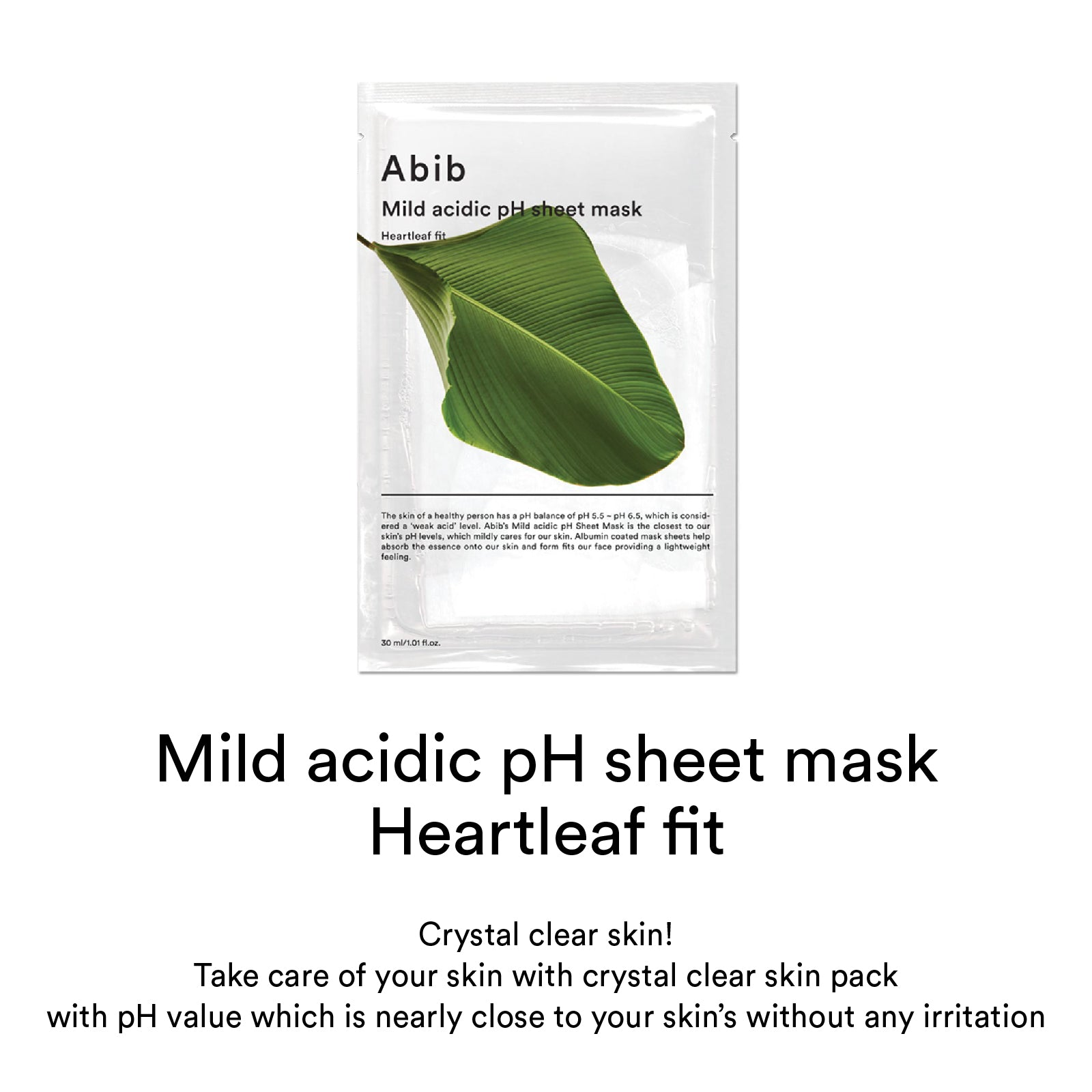 Abib Mild Acidic Ph Sheet Mask Heartleaf Fit 1Pcs