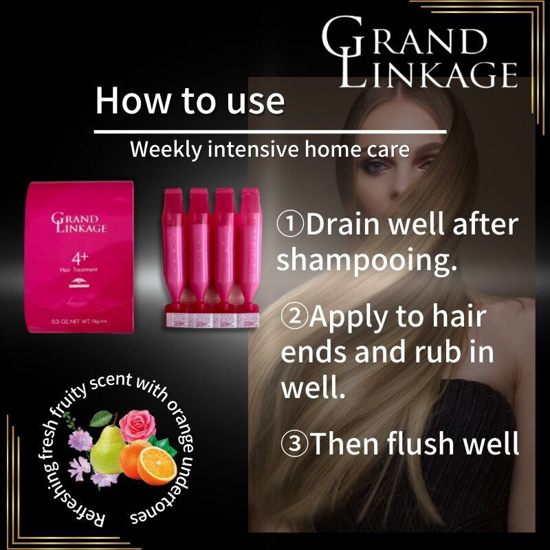 Milbon Grand Linkage 4X Hair Treatment (9g x 4) For Curly Hair