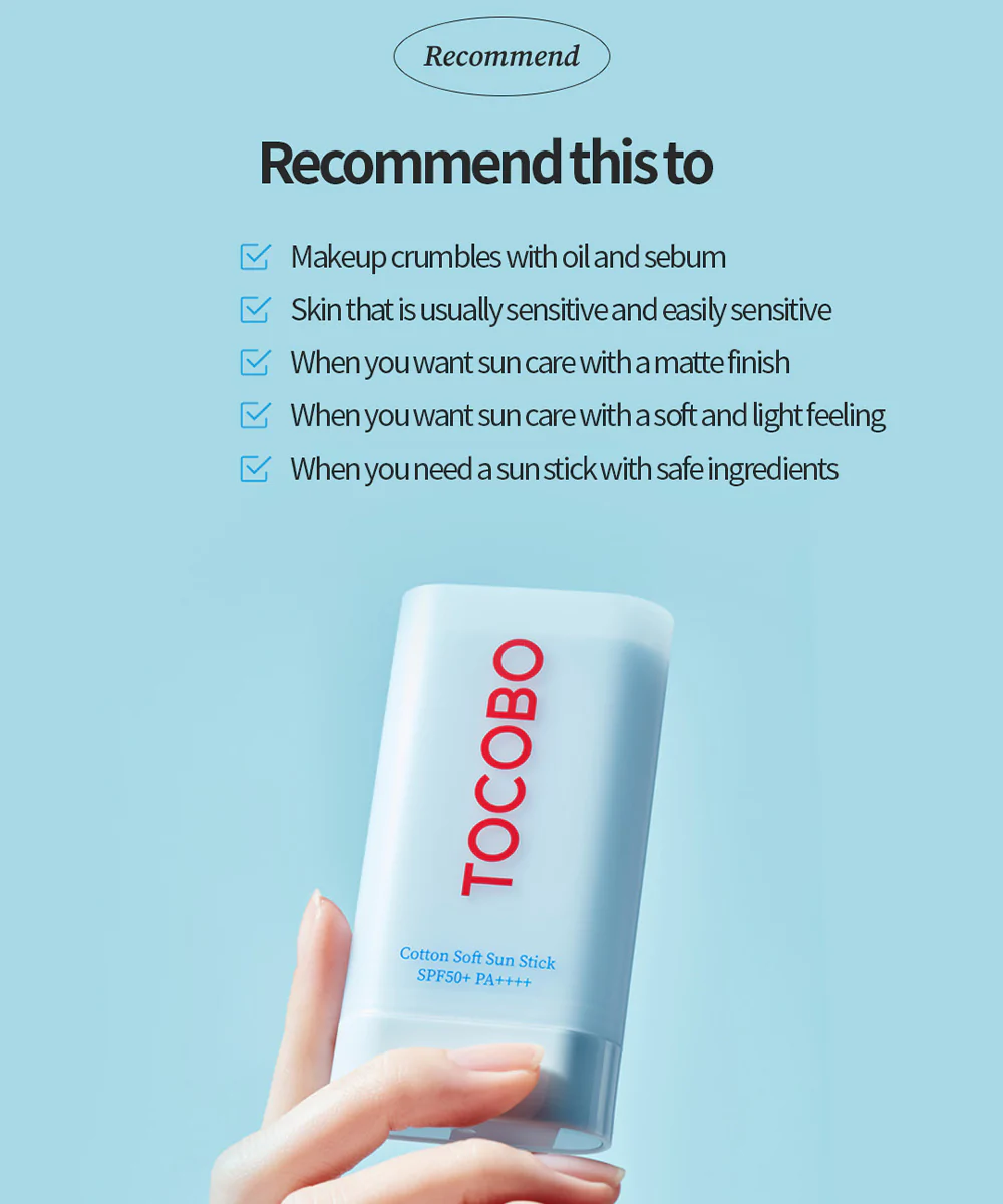 TOCOBO Cotton Soft Sunstick SPF50+ PA++++