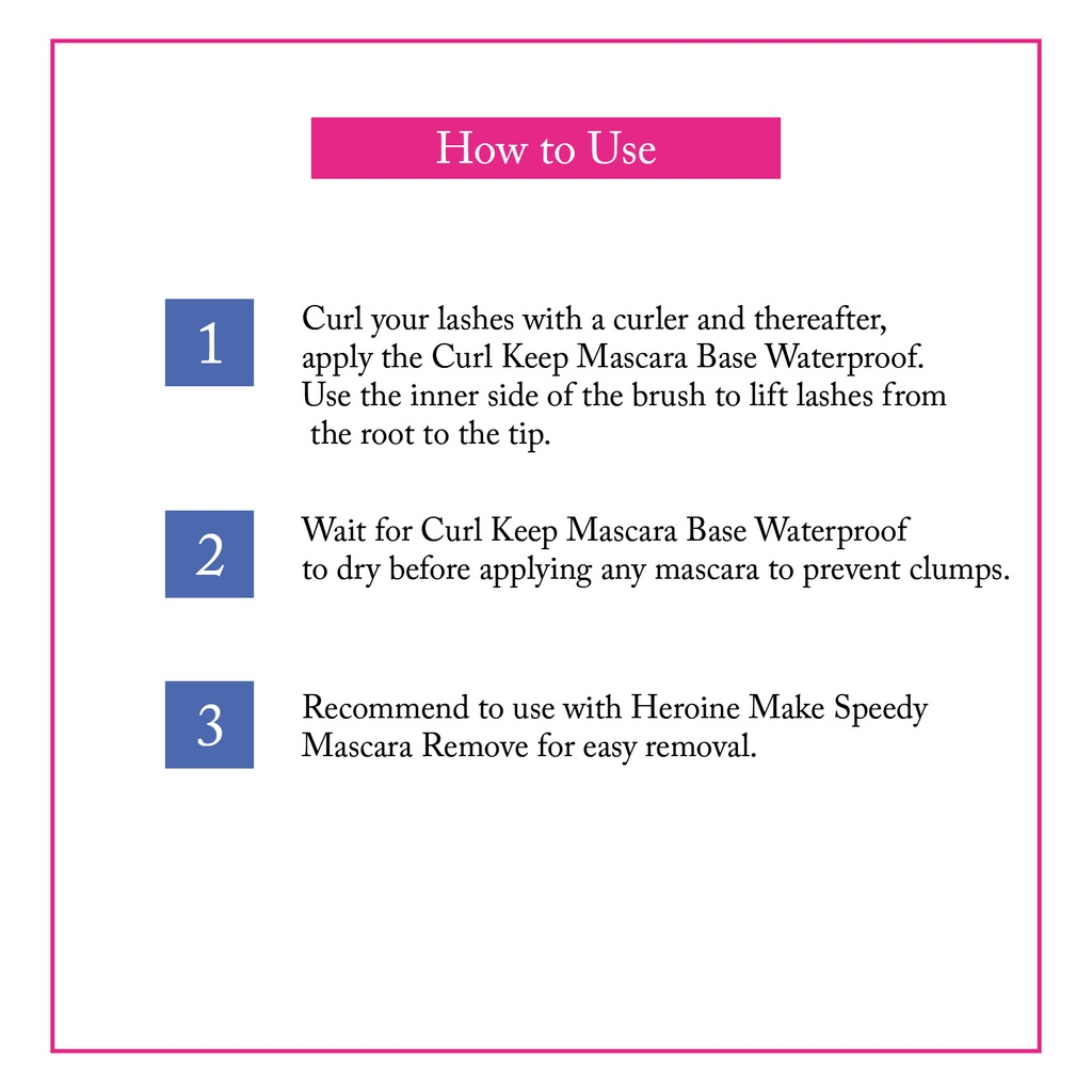 Kiss Me Heroine Make Curl Keep Mascara Base Waterproof