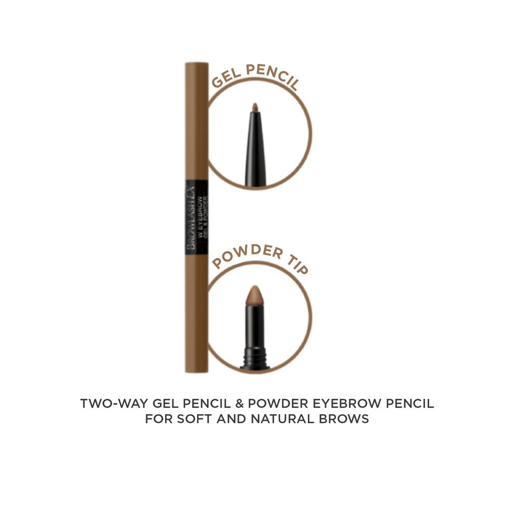 Browlash EX Water Strong W Eyebrow Gel Pencil & Powder Light Brown
