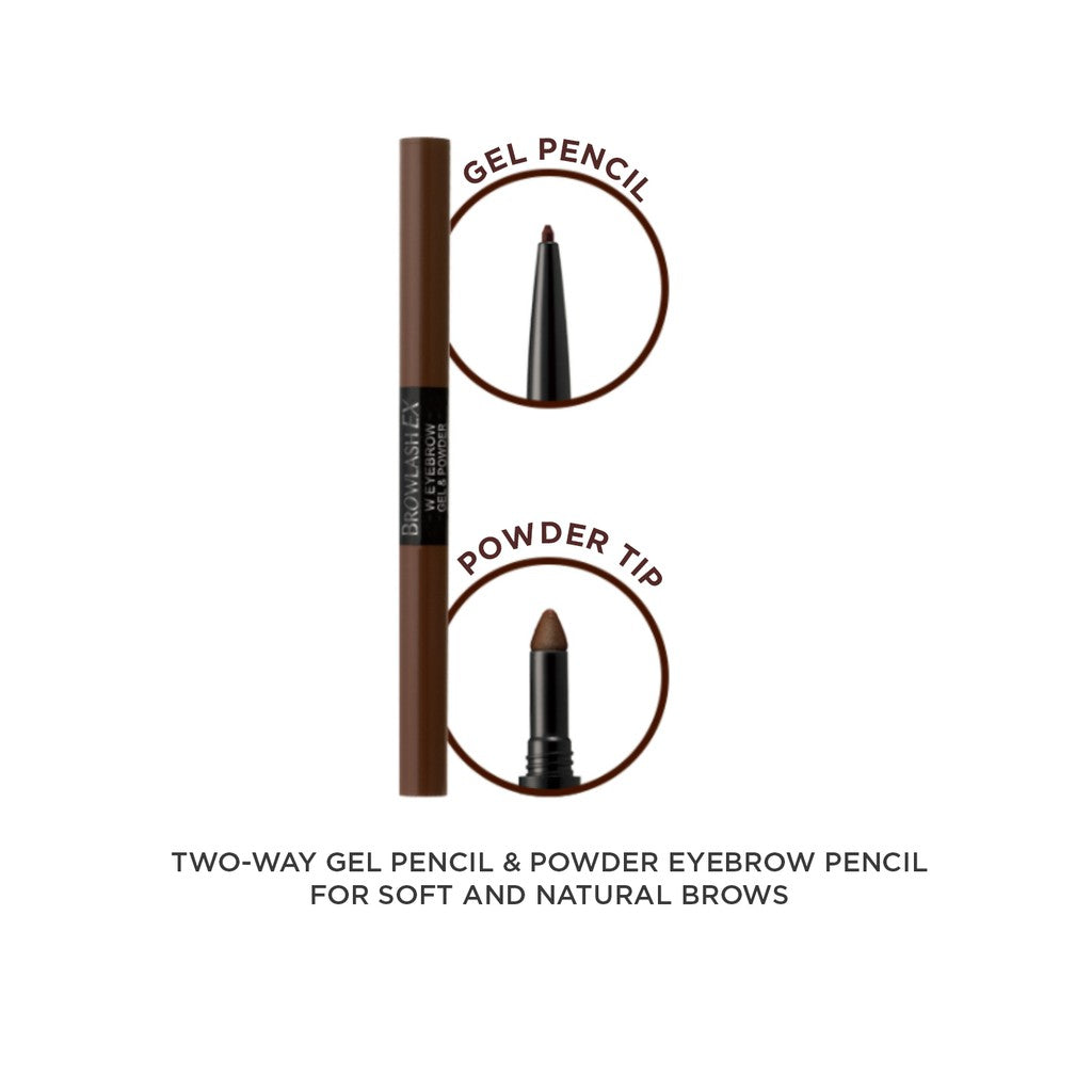 Browlash EX Water Strong W Eyebrow Gel Pencil & Powder Royal Brown